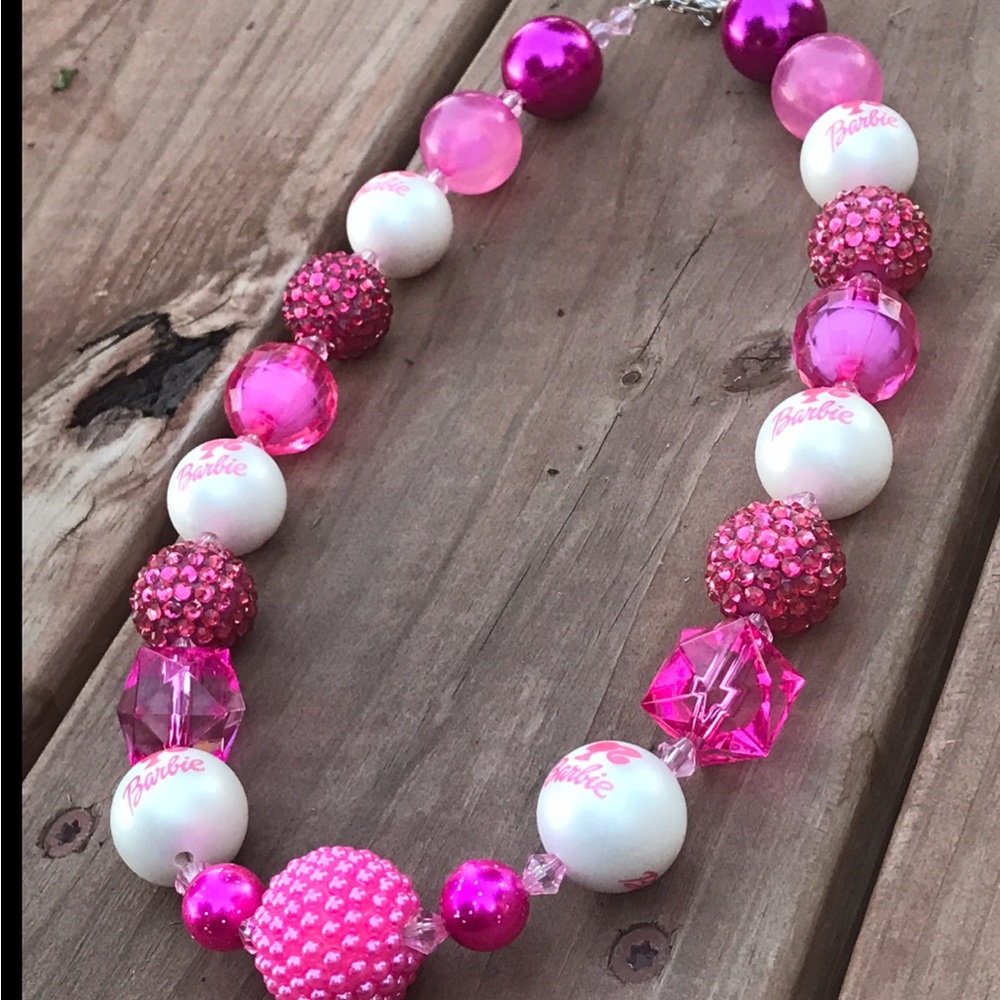 Barbie bead necklace